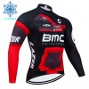 Wielershirt 2024 BMC-Switzerland Winter Thermal Fleece - Zwart